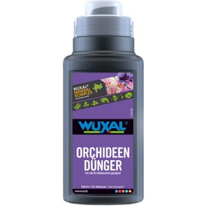 Flasche Wuxal Orchideendünger 250ml für üppige Blütenpracht.