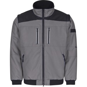Grau-schwarzer Safety&More Funktionsblouson Extreme Gr. M mit Reißverschlüssen und Reflexelementen.