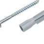 LUX Allzweckdübel mit Winkelhaken, verzinkt, 6x33mm, 4 Stück. Dübel und Schraube für leichte Befestigungen.