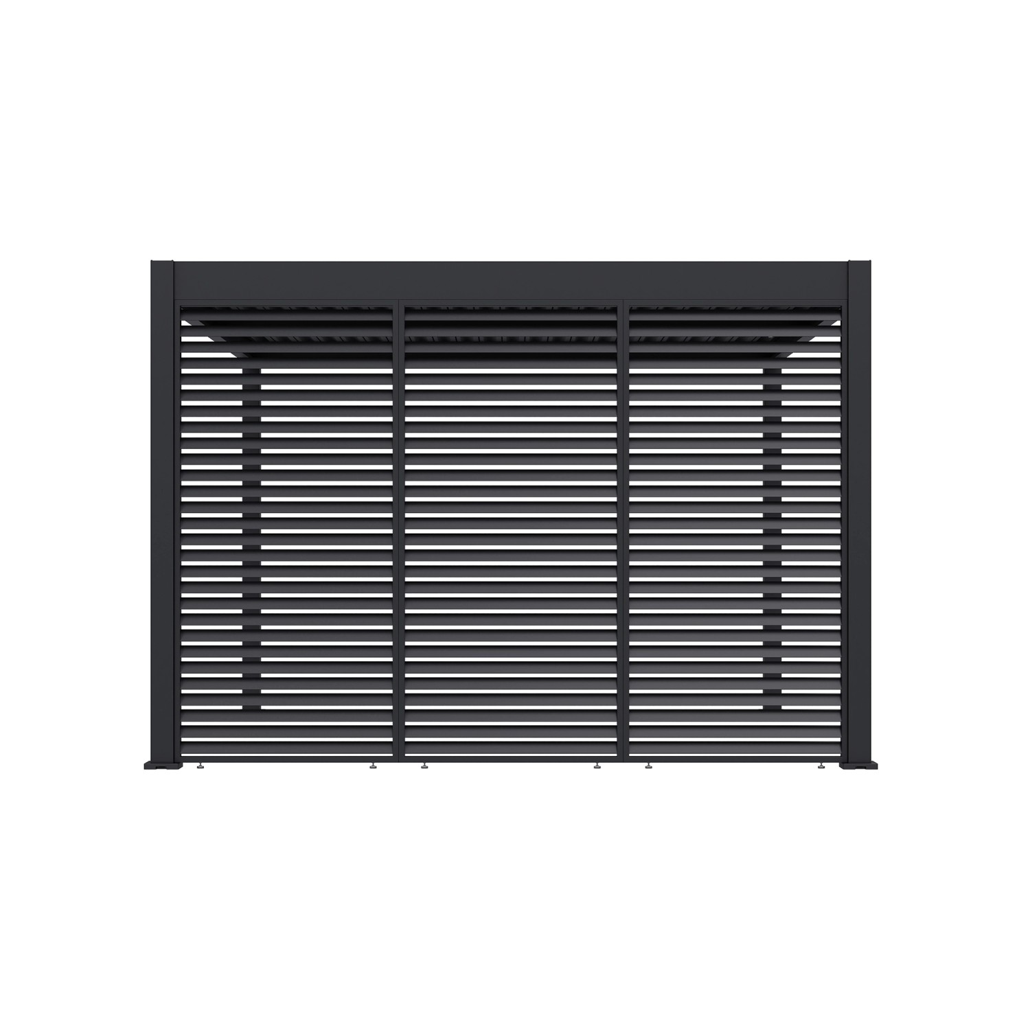 Paragon Outdoor Lamellen-Sichtschutz für Pergola Grand Tuscan 12 Grau 114x234 cm_3