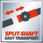 Einhell Rasentrimmer: Geteilter Schaft für einfachen Transport und Lagerung.
