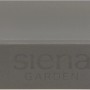 Detailaufnahme: Grauer Siena Garden Stapelsessel mit Logo.