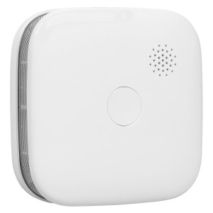 Weißer Smartwares WLAN Rauchmelder mit App-Unterstützung für Brandschutz.