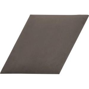 Dunkelgraues Wandkissen Diamant rechts, 30x30 cm, Samt. Dekoratives Wandpolster für Wohnraumgestaltung.