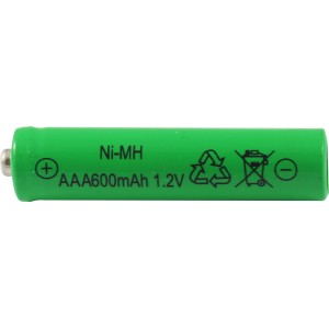 Grüne Globo AAA Batterie, 600mAh, für Solarleuchten.