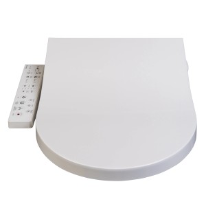 Weißer Popodusche WC-Sitz NB16 mit seitlicher Bedienung für hygienische Reinigung.
