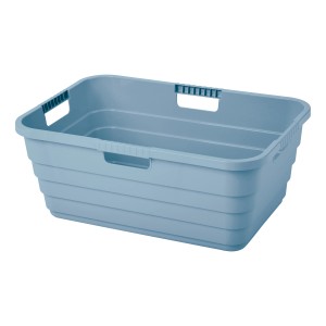 Tontarelli Wäschewanne Maya, 33,5 l, Nordic Blue, aus Kunststoff mit vier Griffen.