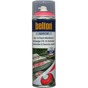 Belton Special Bau- & Forst-Markierer Spray, Neonrot, 500ml Dose.