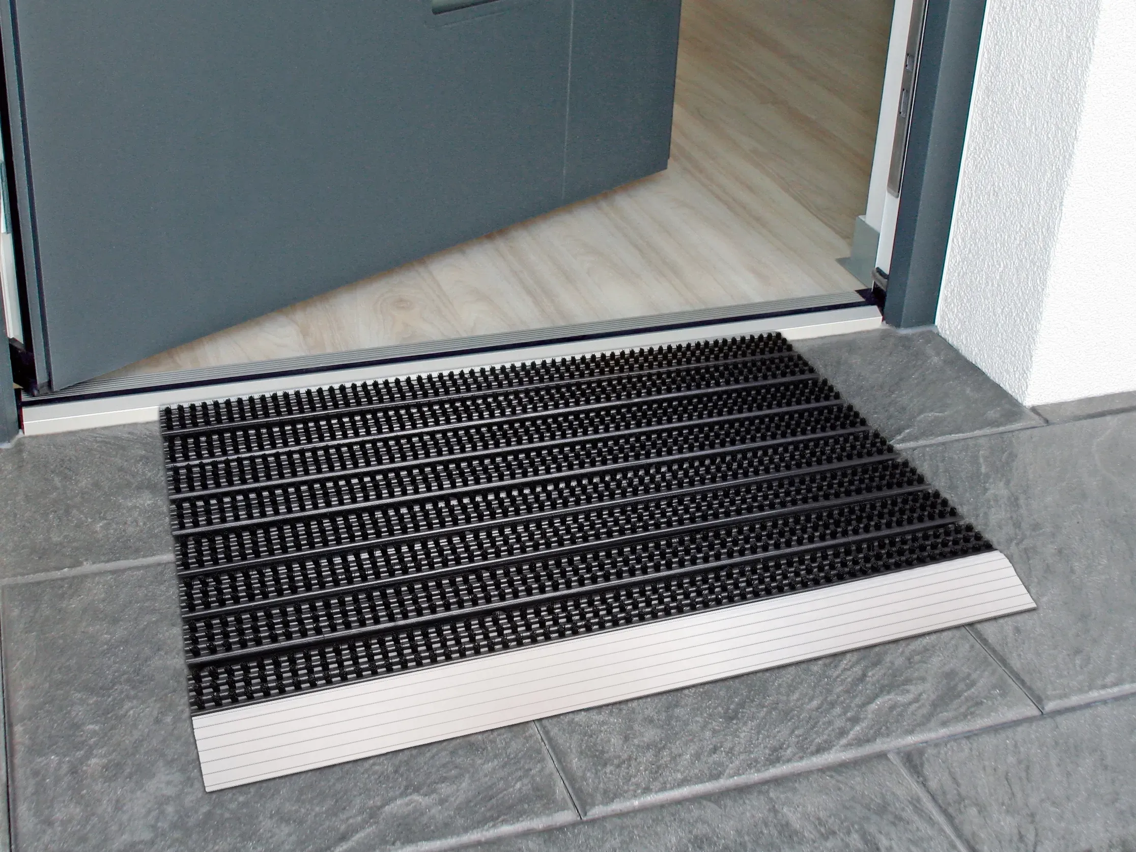 Sumex AFT1000 Competition Fußmatten-Set – 4-teilig Mit Alu-Platten, Blau/schwarz