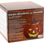 Deko Kürbis Windlicht mit Deckel, Ø 13cm, aus Keramik für Herbstdeko.