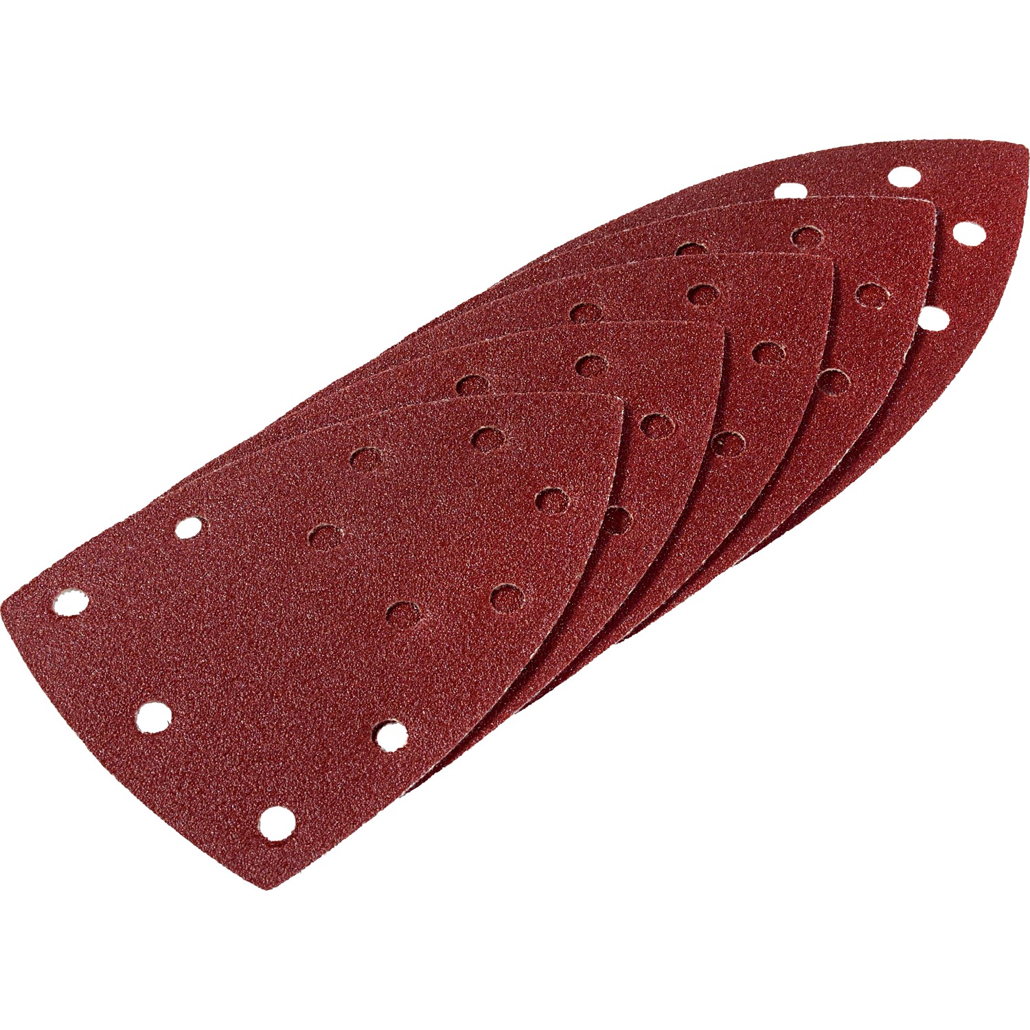 LUX Schleifauflagen K40 für Multischleifer, 5er-Set, rotbraun.