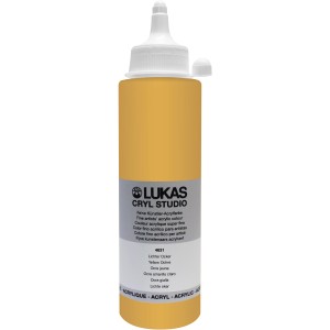 Lukas Cryl Studio Acrylfarbe, Lichter Ocker, 250ml Flasche für Bastelarbeiten.