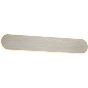 Moderne Trio LED Wandleuchte Carlo in Nickel matt, flaches Design für Wohnraum.