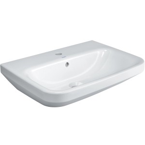 Weißes Duravit Waschbecken (60 cm) aus der Serie Durastyle mit Hahnloch und Überlauf.