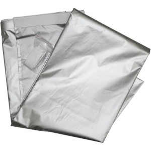 Bennetti Thermoschal silbergrau mit Klettband zur Vorhangbefestigung, 135x160cm.