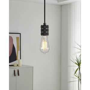 Eglo E27 ST64 connect.z Leuchtmittel, 8W, klare Glühbirne mit Filament in Wohnraum.