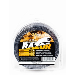 Ratioparts Razor Nylonfaden, 2,4 mm, 15 m, 5-Kant, für Rasentrimmer & Sensen.