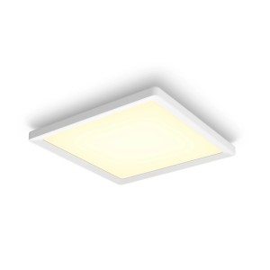 Philips Hue LED-Panel Tento White Ambiance M, weiße, quadratische Deckenleuchte.