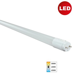 Weiße E2 Elektro LED-Leuchtstofflampe, 9W, 60cm, mit CCT Farbtemperatur-Auswahl.