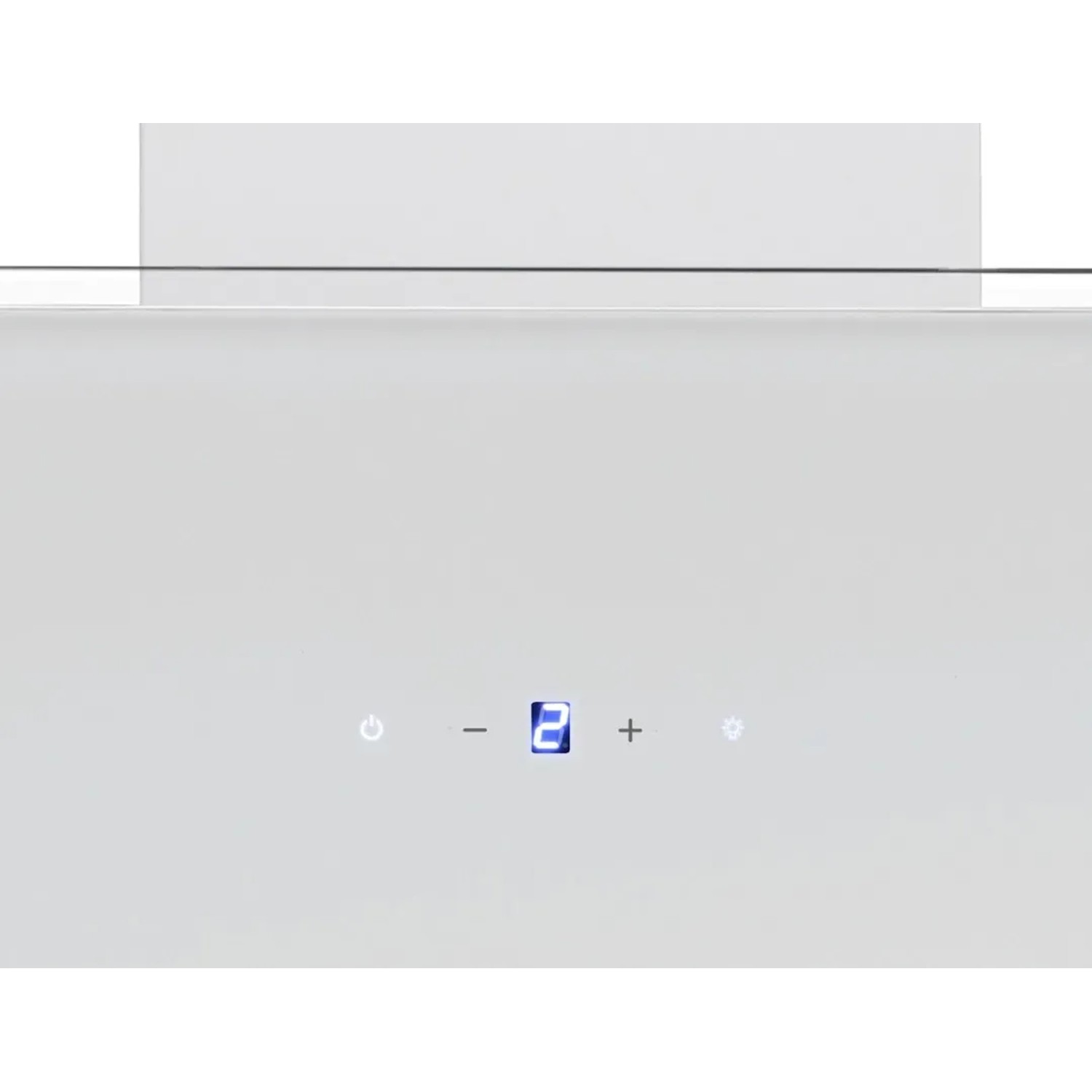 Respekta Schräghaube Lora 60 cm, weiß, mit Touch Control und LED-Beleuchtung.
