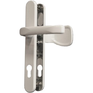 Alpertec Schmalrahmengarnitur für Haustüren Knopf / Drücker Weiß