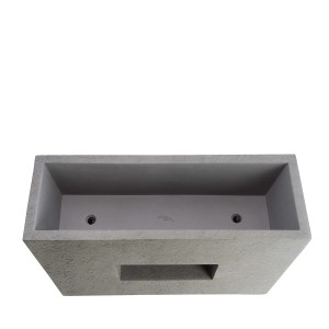 Pflanzwerk Hochbeet Pflanzkübel Vista Premium Frostbeständig Lava 75 cm Grau