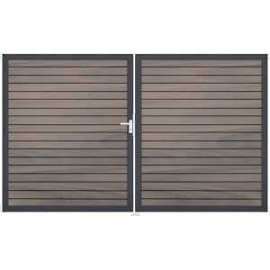 GroJa Steckzaun-Tor Solid-Rhombus 2-flg. DB703 DIN Links Bi-Color Co-Extrudiert