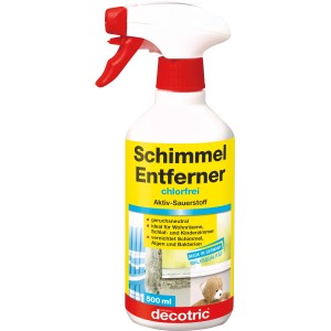 decotric Schimmel Entferner chlorfrei, 500ml Flasche mit Sprühkopf, zur Schimmelbekämpfung im Innenbereich.
