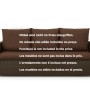 Braunes Gartenkissen-Set für 3-Sitzer Polyrattan-Sofa, 160x50x50 cm.