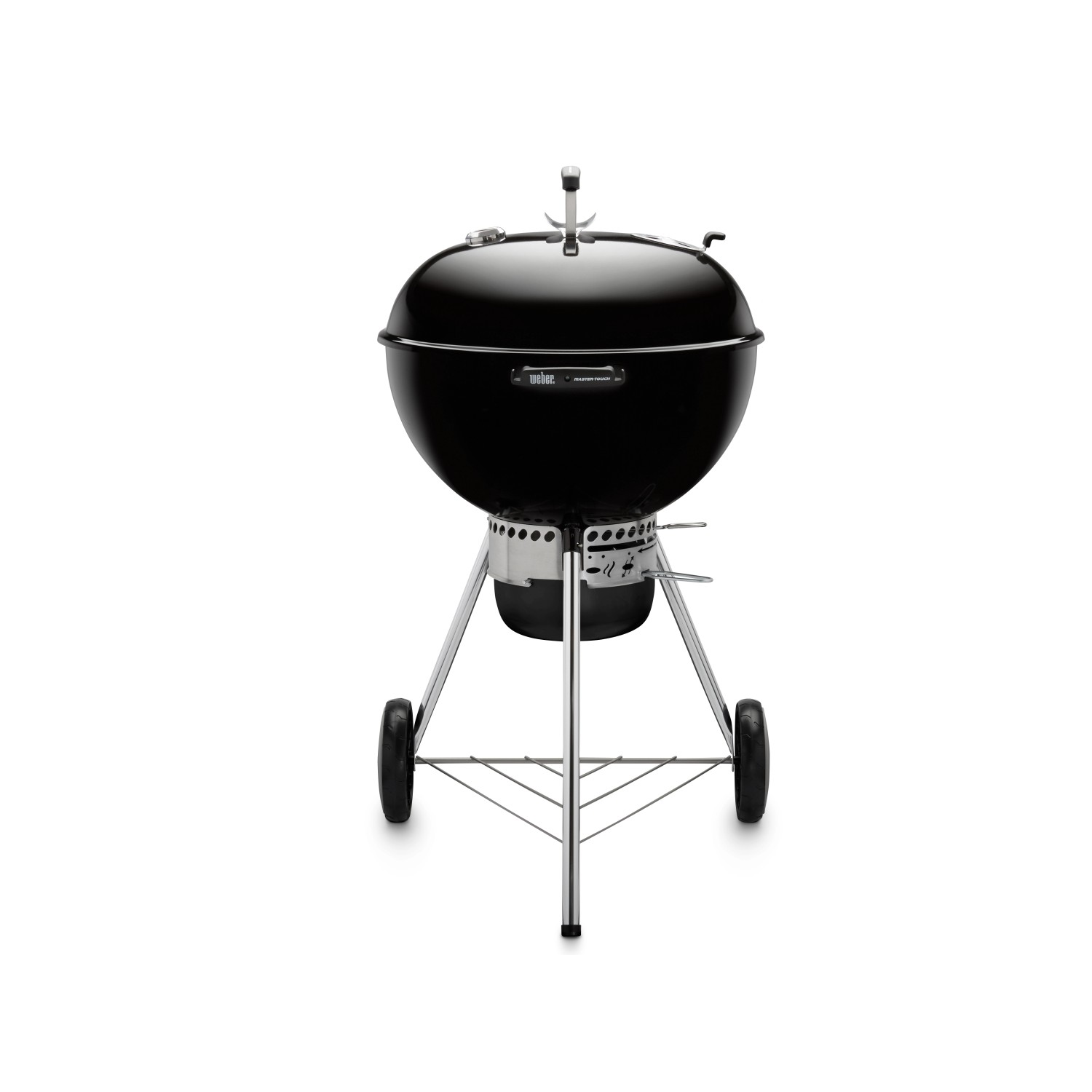 Schwarzer Weber Holzkohle Kugelgrill Master-Touch GBS E-5750 mit Deckelthermometer und One-Touch System.