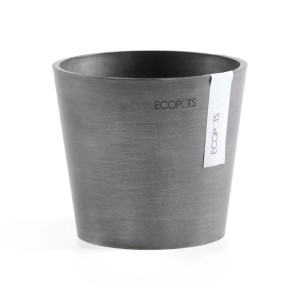 Ecopots Pflanztopf Amsterdam Ø 13 cm x 11 cm Grau
