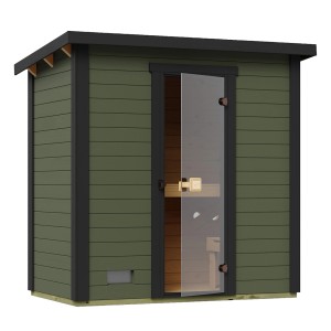 Weka Saunahaus Kaapi 1 Dampfbad-Ofen Graugrün