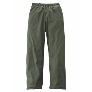 Scheibler Regenhose Oliv Gr. XXXL für Arbeitskleidung: Wind- und wasserdichte Bundhose aus PU-beschichtetem Polyester.