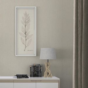 Beige-creme Vliestapete Uni Feine Linien von Marburg im modernen Wohnraum.