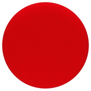Roter Bosch Polierschwamm, Ø 130 mm, für Exzenterschleifer.