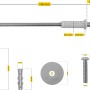 Schellenberg Abstandsmontagesystem für Dämmung (50-120mm), 2 Stück, mit Schrauben und Dübeln.