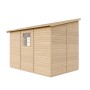 Timbela Anbau-Gartenhaus Holz M339+M339G 6 m² ohne Seitenwand mit Boden_6