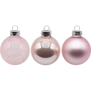 Vitbis Weihnachtskugel-Set 28-teilig Ø 6 cm Babyrosa