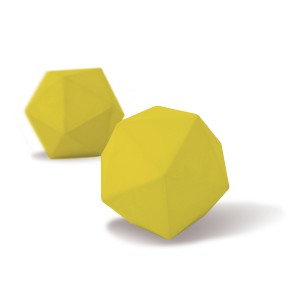 Zwei gelbe Chemoform Skimmer-Schwämme Aqua Krystal zur Poolreinigung.