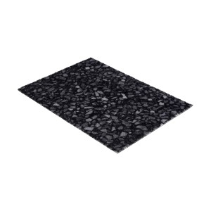 Schwarze Schöner Wohnen Fußmatte Orlando Terrazzo, 50x70 cm, für Innen- und Außenbereiche.
