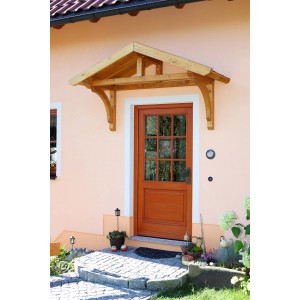 Skan Holz Satteldach-Vordach Stettin 180 cm x 80 cm für Einzeltür