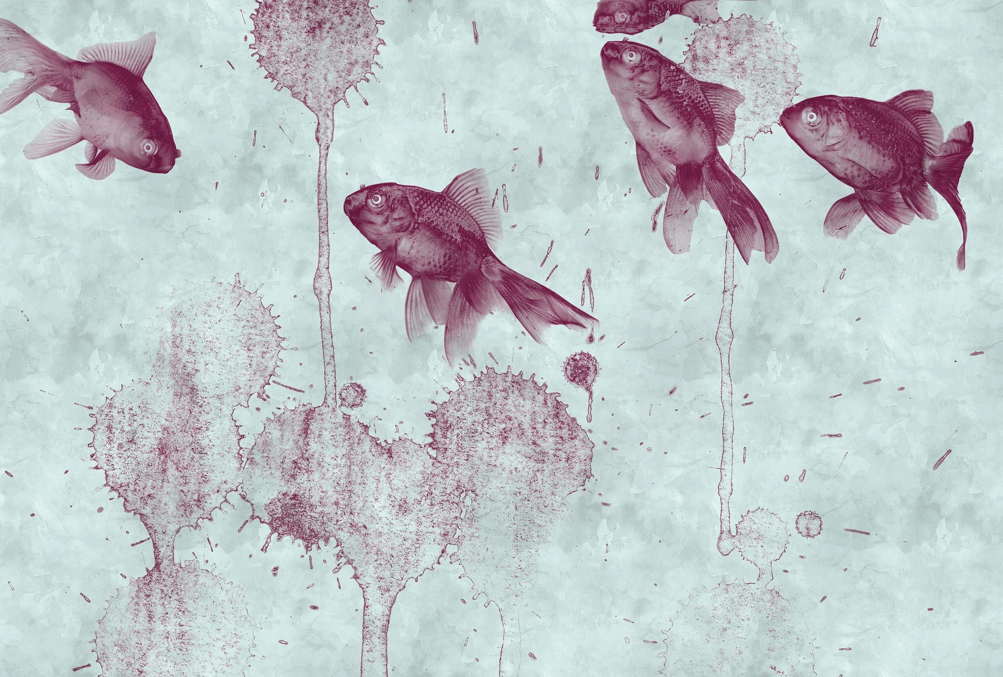 Fototapete Fische Teich Grau Rot 4,00 m x 2,70 m FSC® kaufen bei OBI