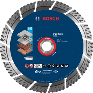 Bosch Expert Diamanttrennscheibe Multi Material, 230mm. Zubehör für Winkelschleifer.