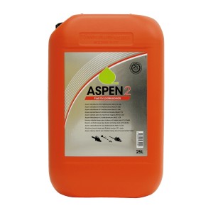 Aspen 2-Takt Gemisch, 25L Kanister für Kettensägen und Gartengeräte.