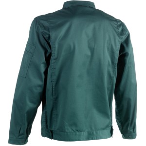 Grüne Herock Arbeitsjacke Aton, Größe M, Rückansicht. Jacke mit vielen Taschen und einstellbaren Bündchen.