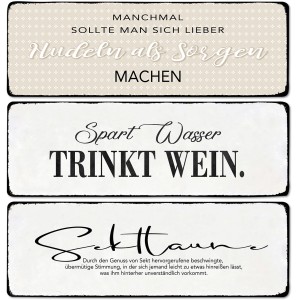 Pro Art Bild Cut-Out mit drei Motiven zum Thema Essen & Trinken, 50x50 cm.