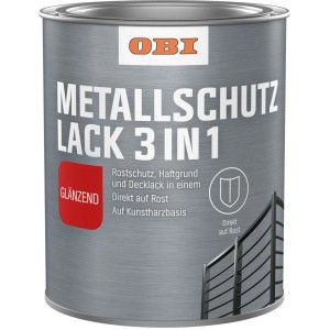 OBI Metallschutzlack 3in1 Weiß glänzend 750 ml