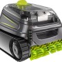 Zodiac CNX 2020 Poolroboter mit Raupenantrieb und grünen Bürsten zur Poolreinigung.