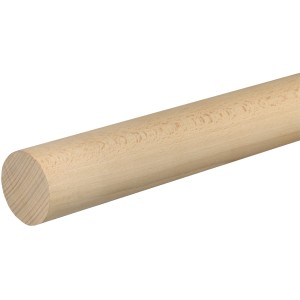 FN Neuhofer Rundstab aus Buchenholz, unbehandelt, 60x60x1000 mm.