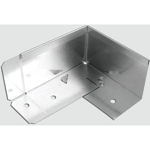 Scherf Rasenkante Ecke Alu-Heavy, grau, 32x12cm, für saubere Gartenabgrenzung.